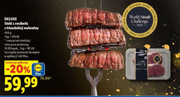 DELUXE Stek z rostbefu z irlandzkiej wołowiny