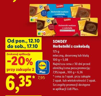 SONDEY Herbatniki z czekoladą