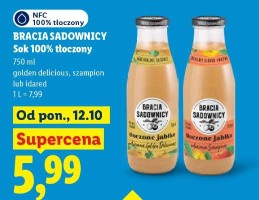 BRACIA SADOWNICY Sok 100% tłoczony