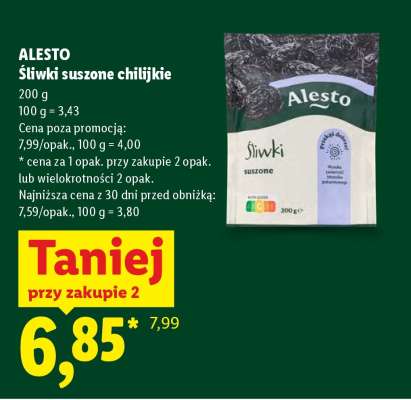 ALESTO Śliwki suszone chilijskie