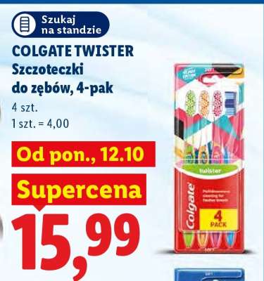 COLGATE TWISTER Szczoteczki do zębów, 4-pak
