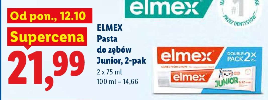ELMEX Pasta do zębów Junior, 2-pak