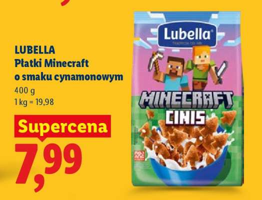 LUBELLA Płatki Minecraft o smaku cynamonowym