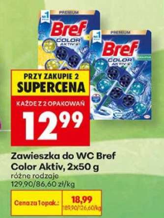 Zawieszka do WC Bref Color Aktiv 2x50 g