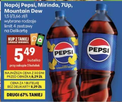 Napój Pepsi, Mirinda, 7UP, Mountain Dew