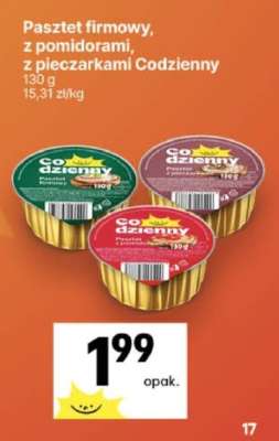 Pasztet firmowy, z pomidorami, z pieczarkami Codzienny