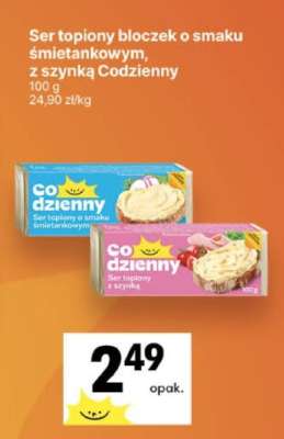 Ser topiony bloczek o smaku śmietankowym, z szynką Codzienny