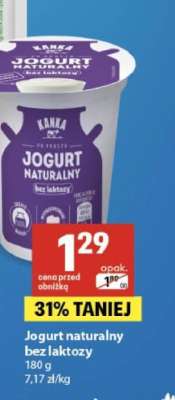 KANKA Jogurt naturalny bez laktozy