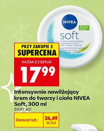 Intensywnie nawilżający krem do twarzy i ciała NIVEA Soft, 300 ml