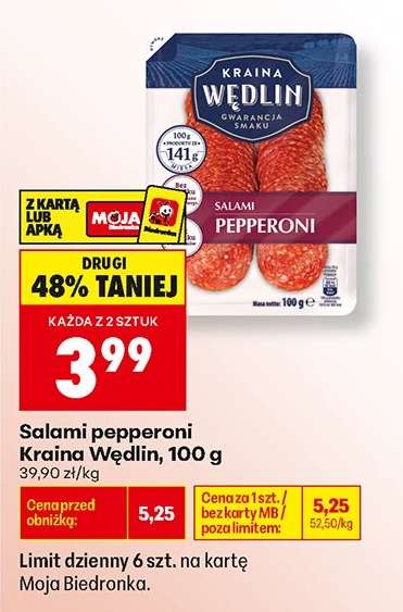 Salami pepperoni Kraina Wędlin, 100 g