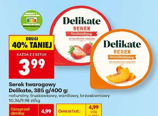 Serek twarogowy Delikate, 385 g/400 g
