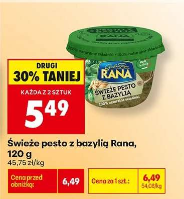 Świeże pesto z bazylią Rana, 120 g
