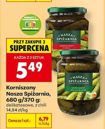 Korniszony Nasza Spiżarnia, 680 g/370 g