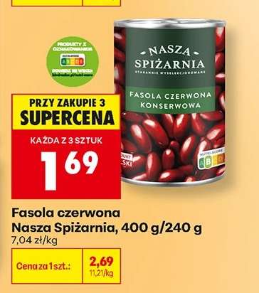 Fasola czerwona Nasza Spiżarnia, 400 g/240 g