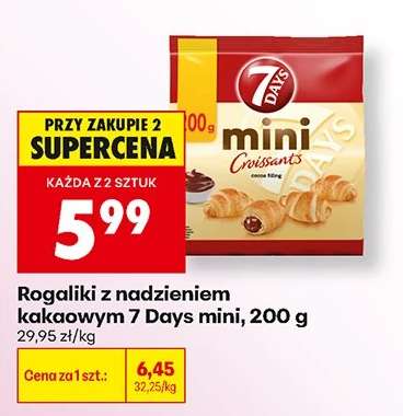 Rogaliki z nadzieniem kakaowym 7 Days mini, 200 g