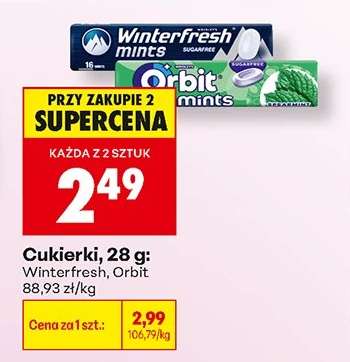 Cukierki, 28 g: Winterfresh, Orbit