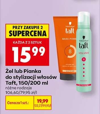 Żel lub Pianka do stylizacji włosów Taft, 150/200 ml