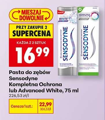 Sensodyne Kompletna Ochrona lub Advanced White, 75 ml