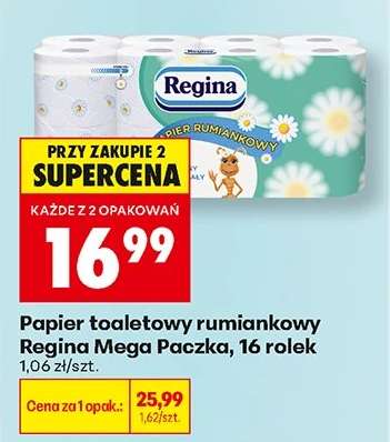 Papier toaletowy rumiankowy Regina Mega Paczka , 16 rolek