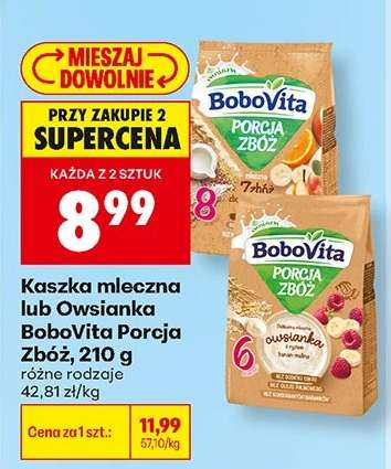 Kaszka mleczna lub owsianka BoboVita Porcja Zbóż 210 g