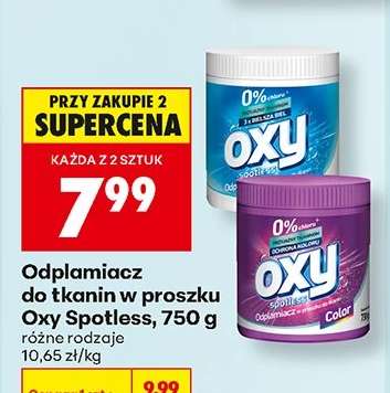 Odplamiacz do tkanin w proszku Oxy Spotless, 750 g