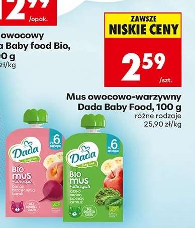 Mus owocowo warzywny Dada Baby Food 100 g