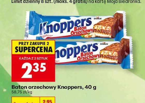 Baton orzechowy Knoppers, 40 g