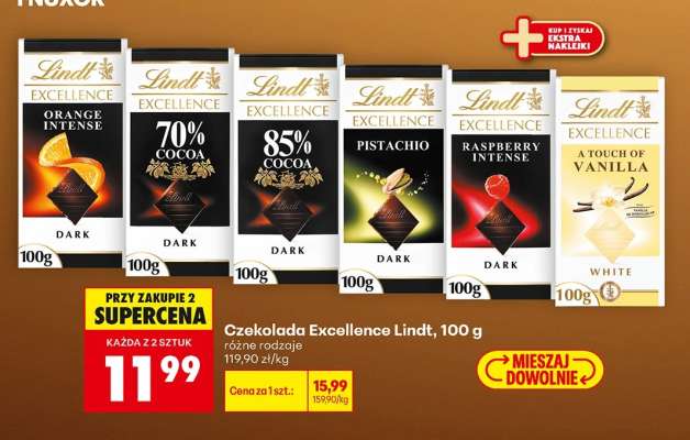 Czekolada Excellence Lindt , 100 g