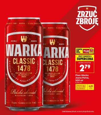 Piwo Warka Jasne Pełne , 500 ml