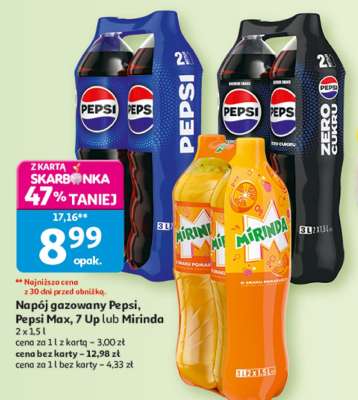 Napój gazowany Pepsi, Pepsi Max, 7 Up lub Mirinda
