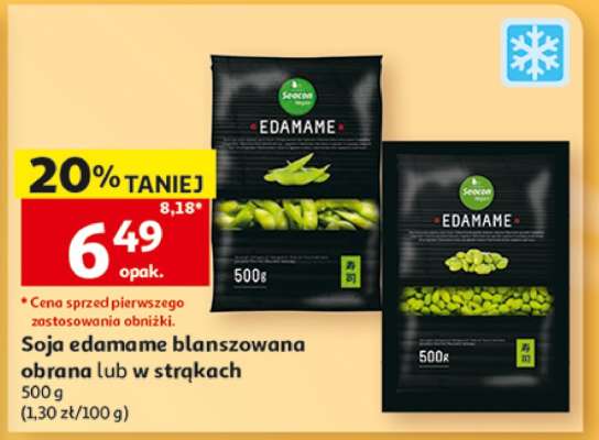 Soja edamame blanszowana obraną lub w strąkach