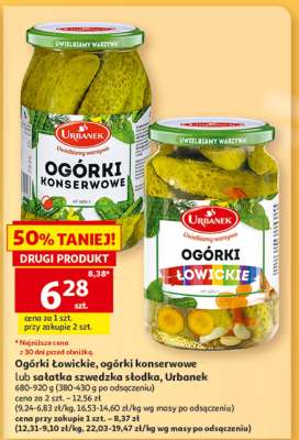 Ogórki łowickie, ogórki konserwowe lub sałatka szwedzka słodka, Urbanek