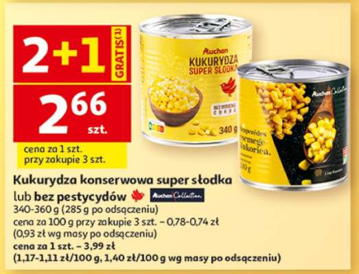 Kukurydza konserwowa super słodka lub bez pestycydów