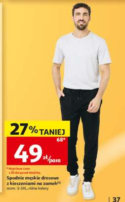 Spodnie męskie dresowe z kieszeniami na zamek