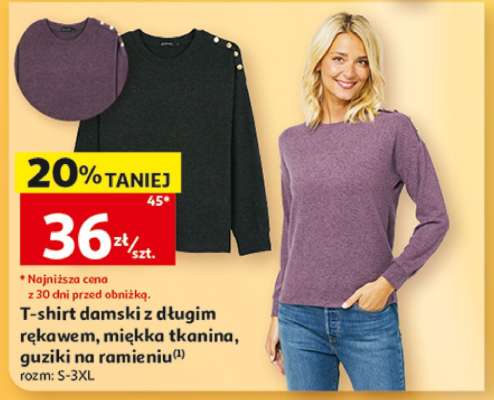 T-SHIRT DAMSKI Z DŁUGIM RĘKAWEM