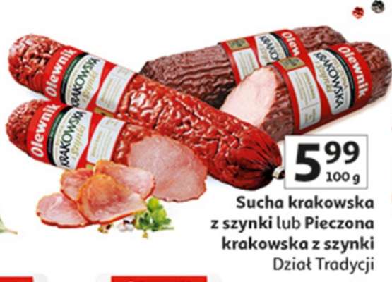 Sucha krakowska z szynki lub pieczona krakowska z szynki
