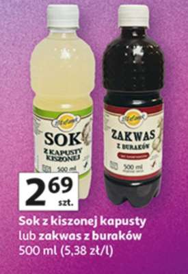 Sok z kiszonej kapusty lub zakwas z buraków