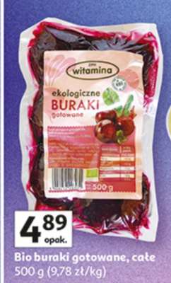 Bio buraki gotowane, całe