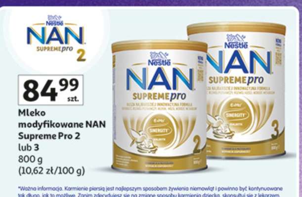 Mleko modyfikowane NAN Supreme Pro 2 lub 3