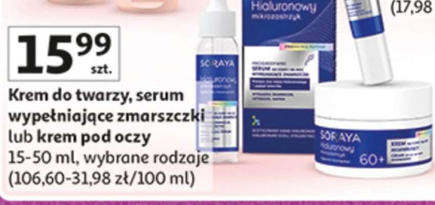 Krem do twarzy, serum wypełniające zmarszczki lub krem pod oczy