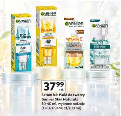 Serum lub fluid do twarzy Garnier Skin Naturals