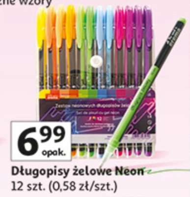 Długopisy żelowe Neon