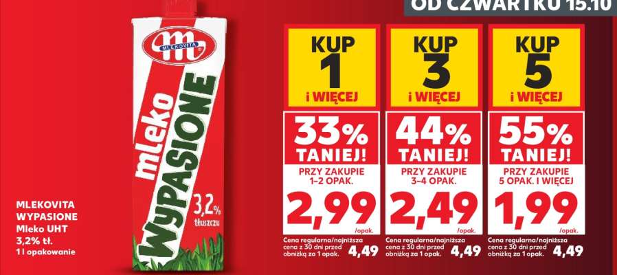 MLEKOVITA WYPASIONE Mleko UHT 3,2% tł. 1 opakowanie