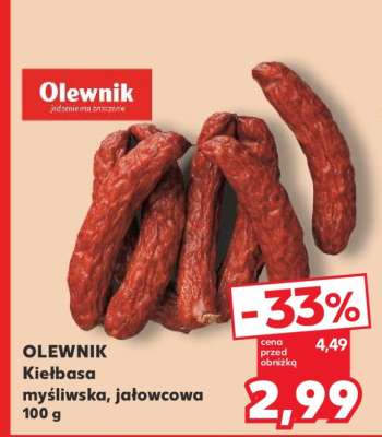 OLEWNIK Kiełbasa myśliwska, jałowcowa 100 g