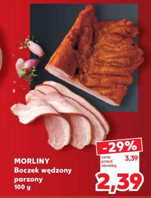 MORLINY Boczek wędzony parzony 100 g