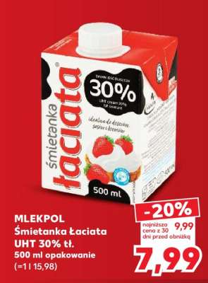 MLEKPOL Śmietanka Łaciata UHT 30% tł.