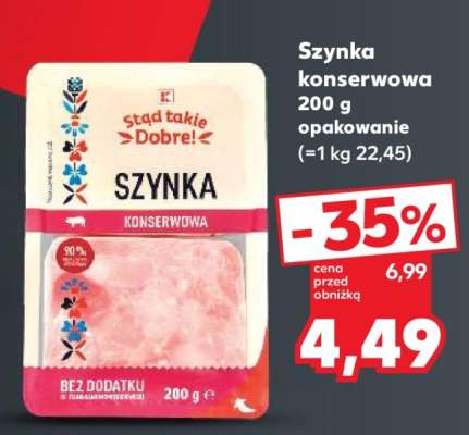 Szynka konserwowa 200 g opakowanie