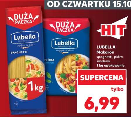 LUBELLA Makaron spaghetti, pióra, świderki 1 kg opakowanie