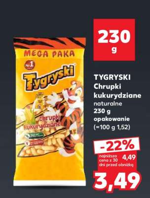TYGRYSKI Chrupki kukurydziane naturalne 230 g
