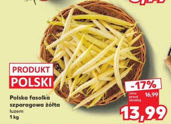 Polska fasolka szparagowa żółta luzem 1 kg